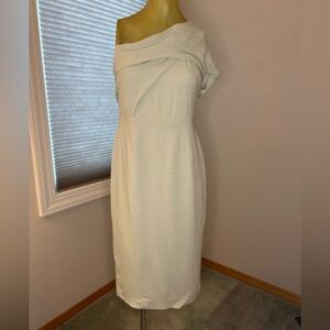 NWT Reiss Riana One Shoulder Midi Dress in Mint Green size 4